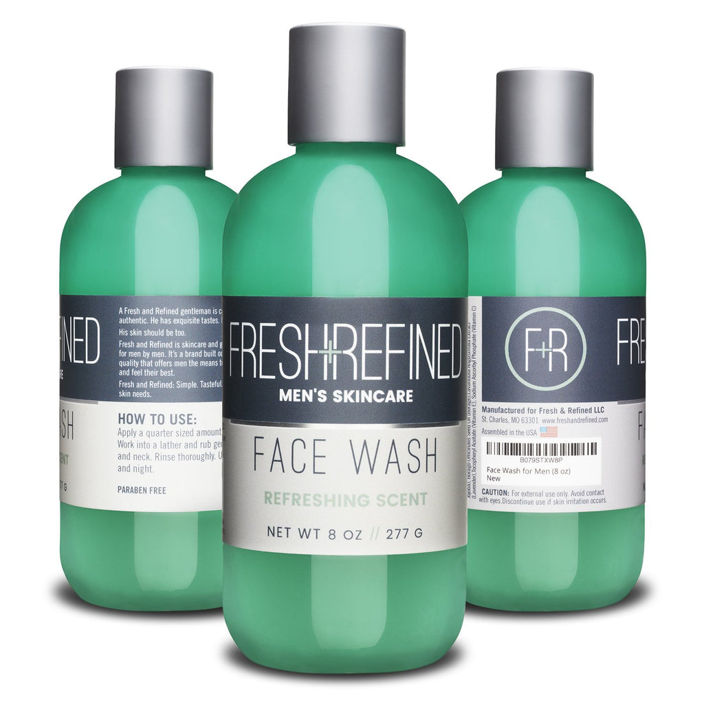 Mens Face Wash - Combo 8 oz and 1 oz